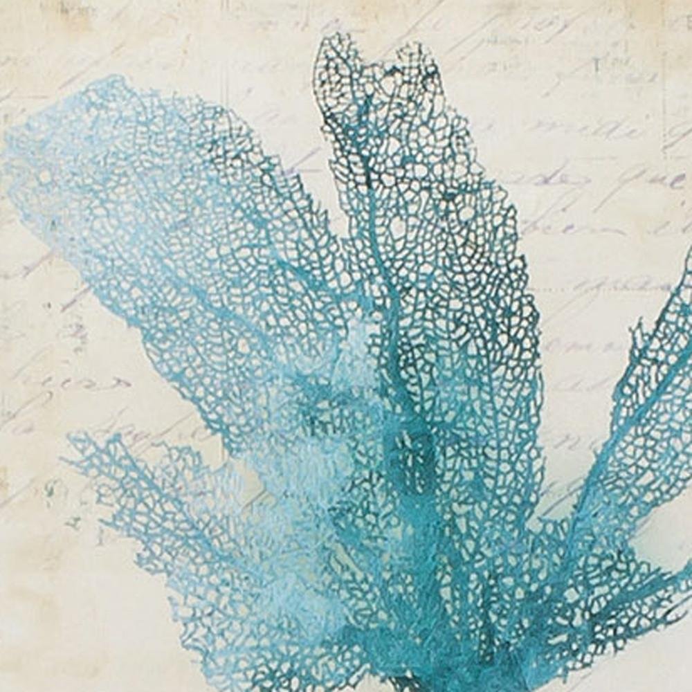 Set of Four 21" Blue Coral White Frame Wall Decor — view 3