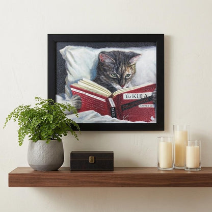 9" X 11" Kitty Cat To Kill A Mockingbird Black Acrylic Framed Art