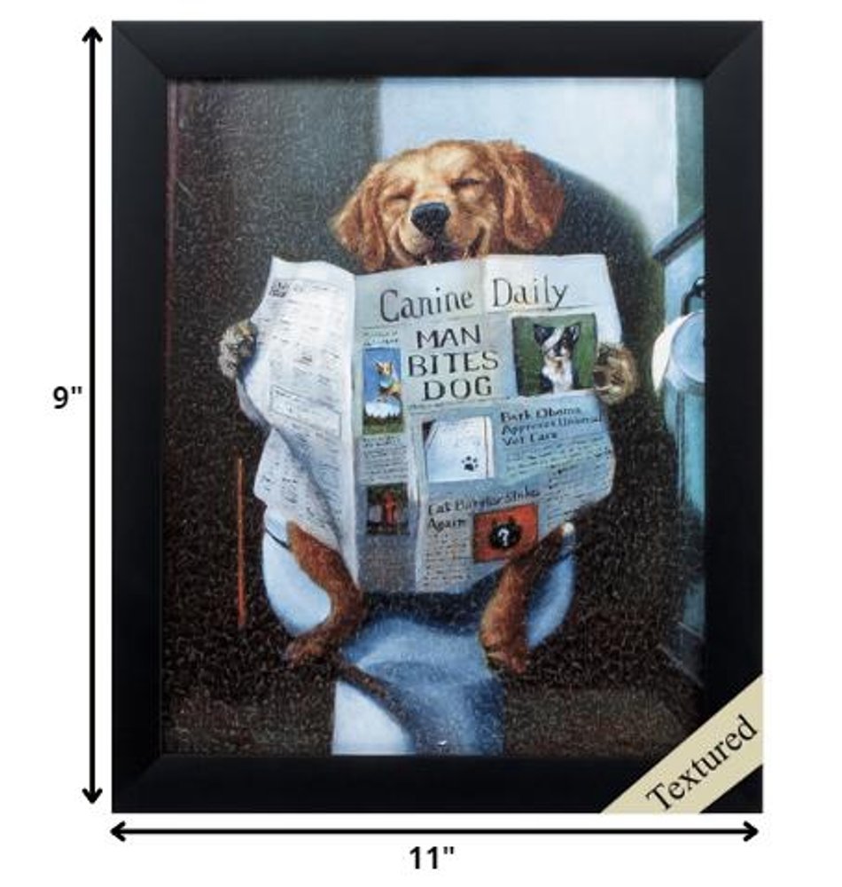 11" X 9" Black Dog Acrylic Framed Art — view 1