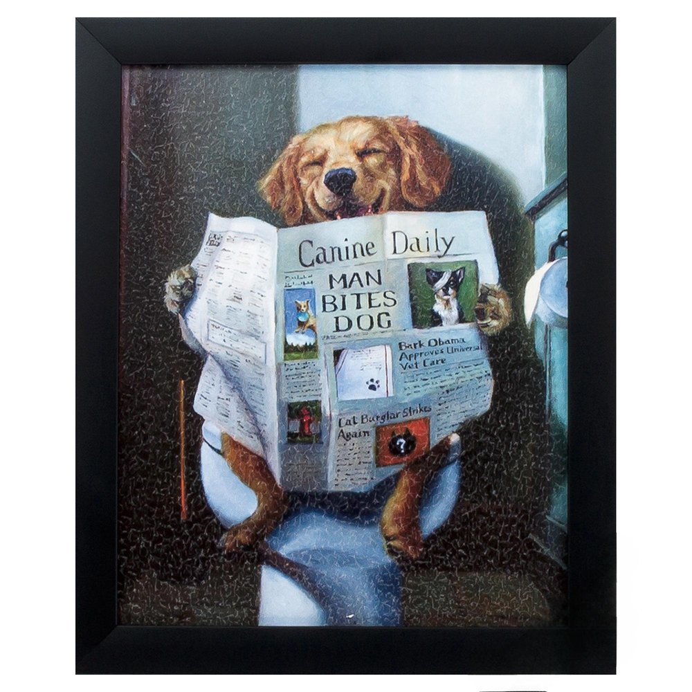 11" X 9" Black Dog Acrylic Framed Art — view 2