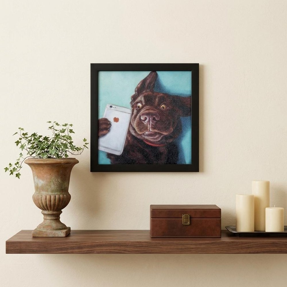 11" X 11" Black Frame Dog Selfie — view 5