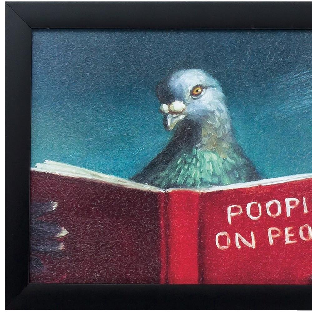 11" X 9" Black Frame Pooping On People — view 4