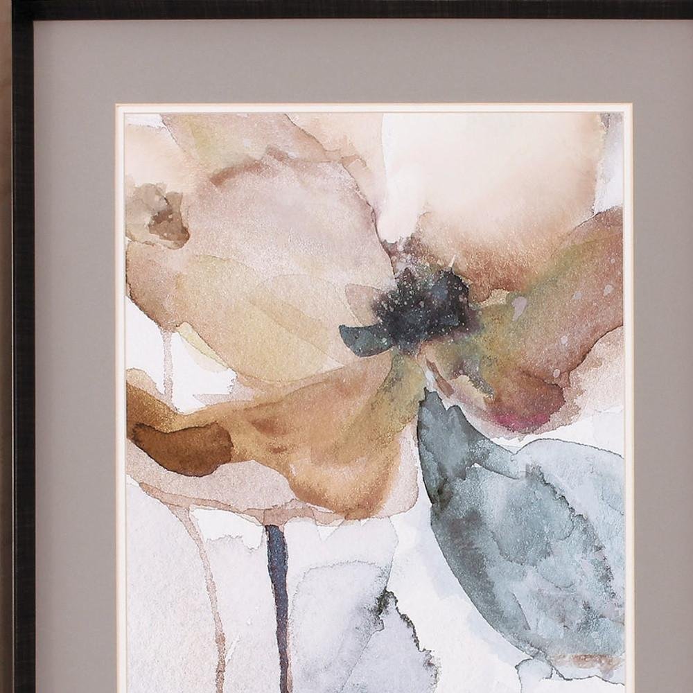 23" X 27" Brushed Silver Frame Watercolor Poppy (Set Of 2) — view 2