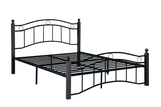 Full Size Metal Bed Frame with Headboard and Footboard - FurniFindUSA