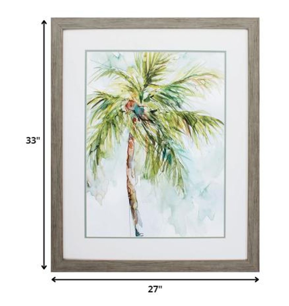 27" X 33" Woodtoned Frame Palm Breezes I — view 2
