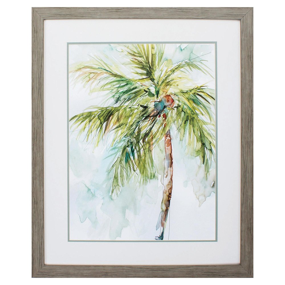 27" X 33" Woodtoned Frame Palm Breezes I — view 3