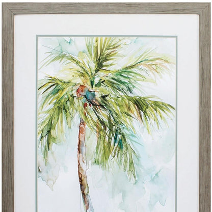 27" X 33" Woodtoned Frame Palm Breezes I