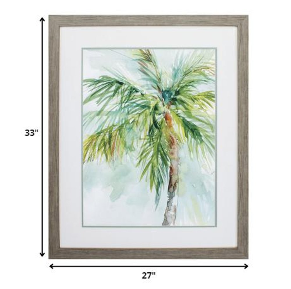 27" X 33" Woodtoned Frame Palm Breezes Ii — view 2
