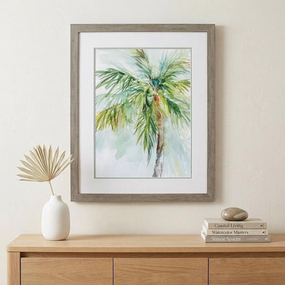 27" X 33" Woodtoned Frame Palm Breezes Ii