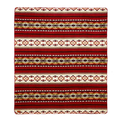 93" X 82" Red Woven Mod Acrylic Throw Blanket