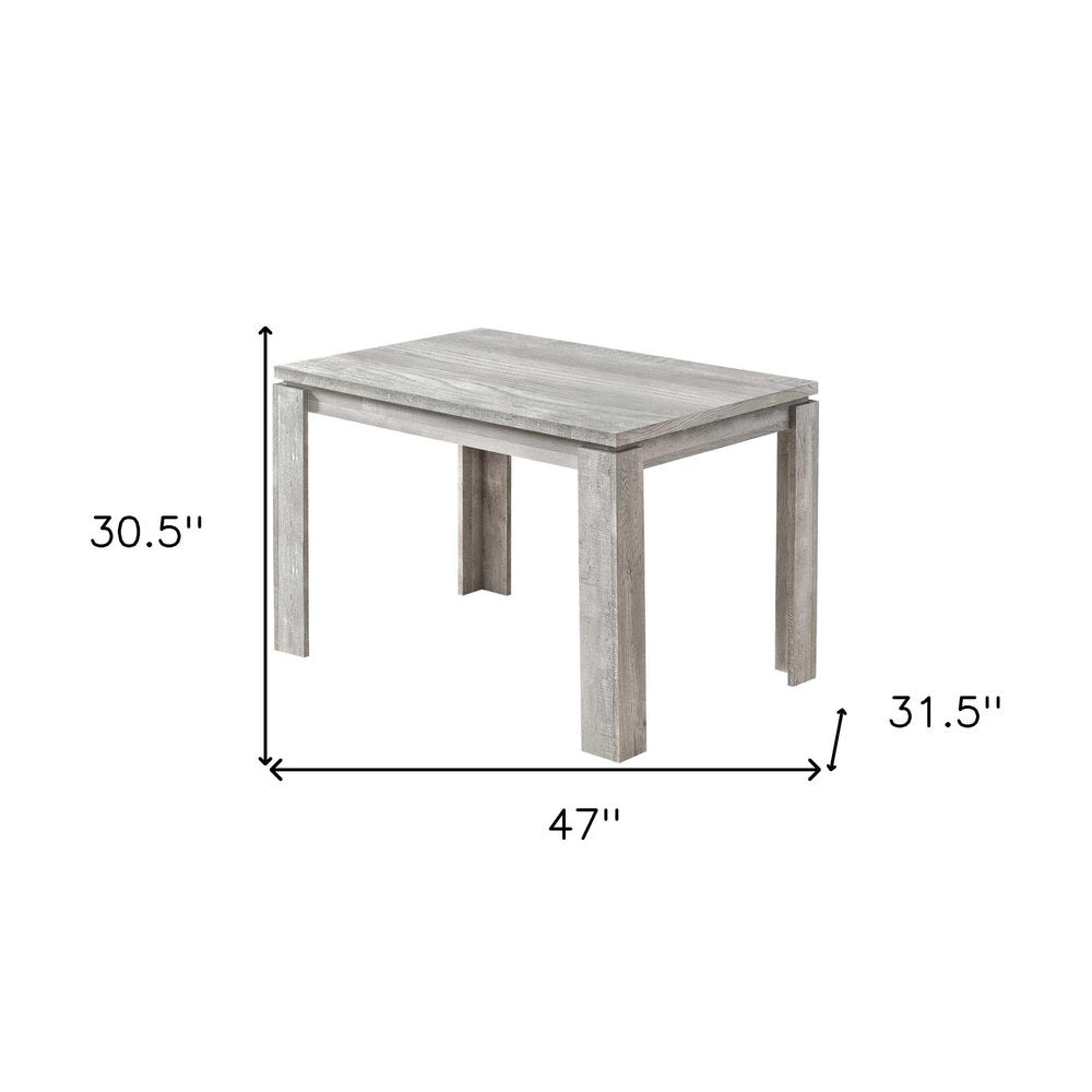 47" Gray Dining Table HomeRoots