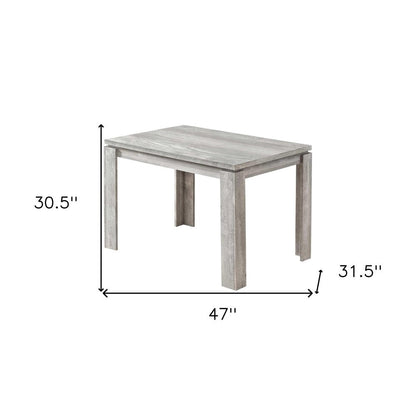 47" Gray Dining Table HomeRoots