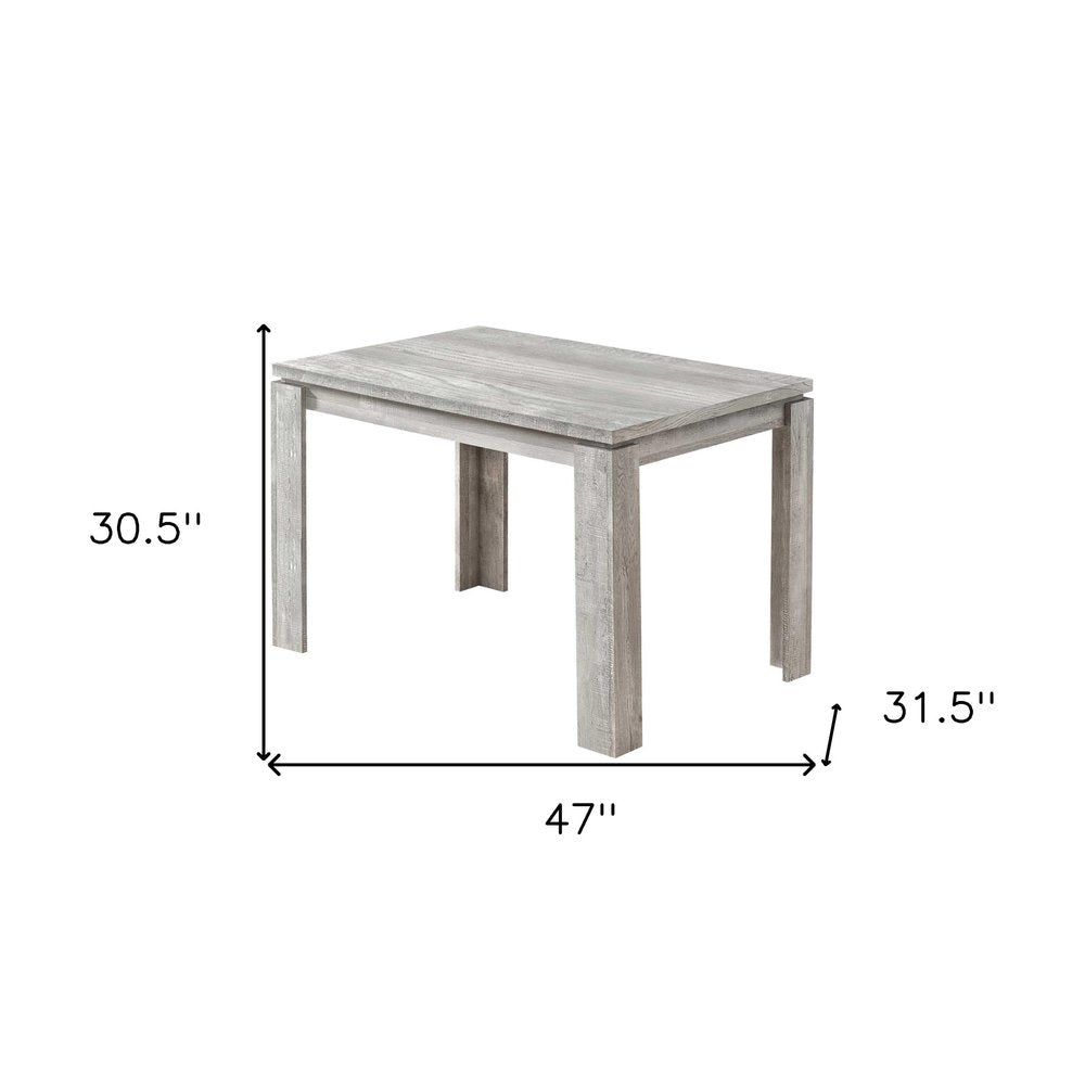 47" Gray Dining Table HomeRoots