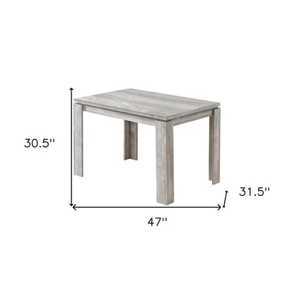 47" Gray Dining Table HomeRoots