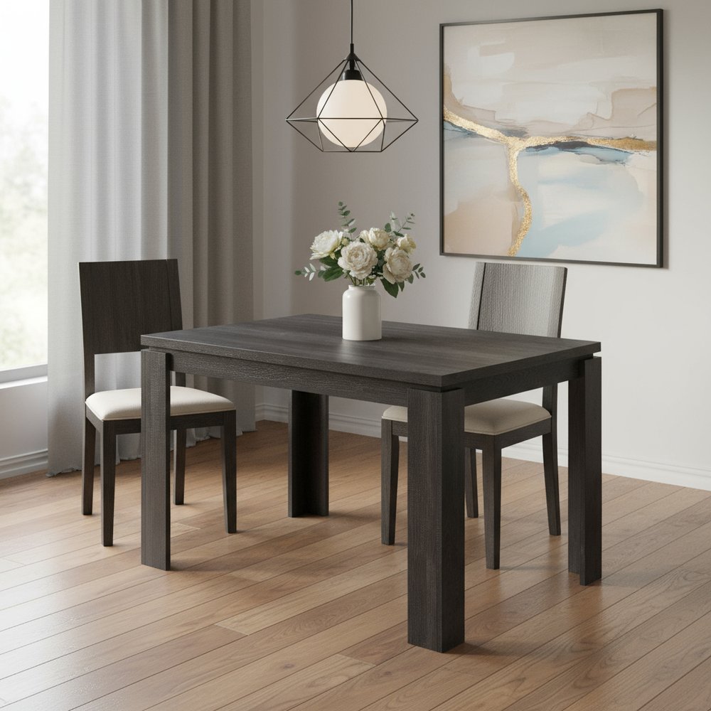 47" Black Dining Table HomeRoots