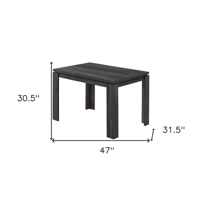47" Black Dining Table HomeRoots