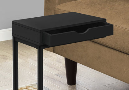16" X 10.25" X 24.5" Black Metal With A Drawer Accent Table HomeRoots