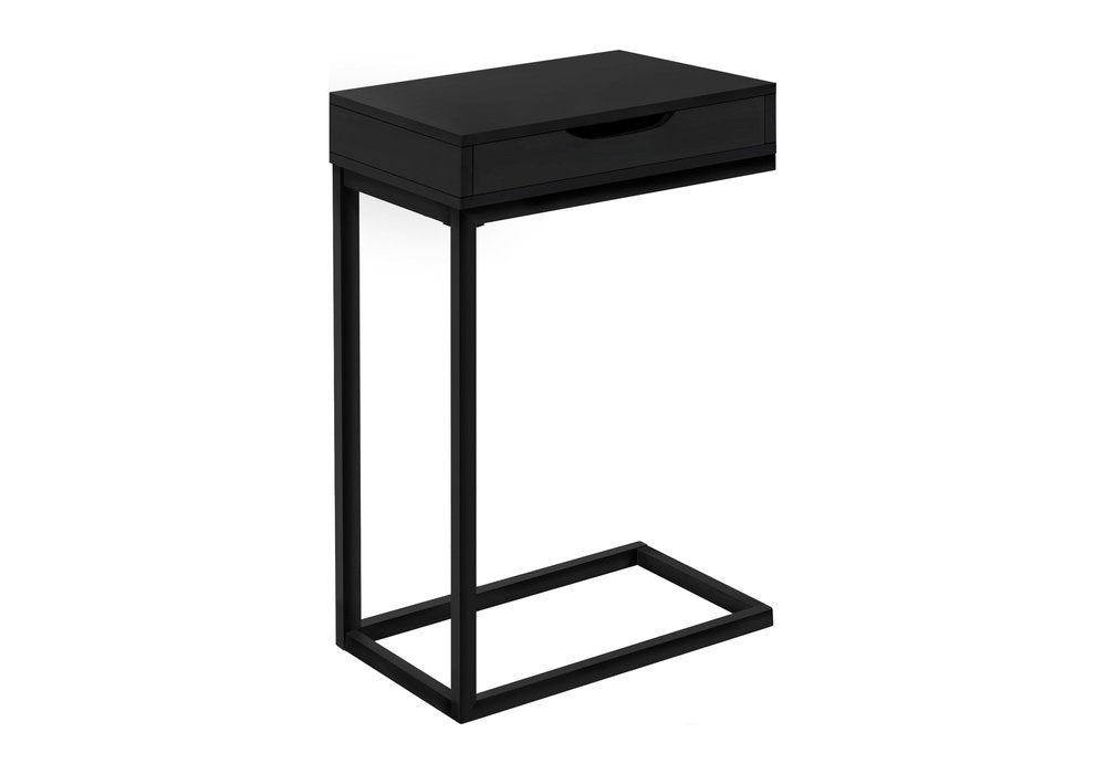 16" X 10.25" X 24.5" Black Metal With A Drawer Accent Table HomeRoots