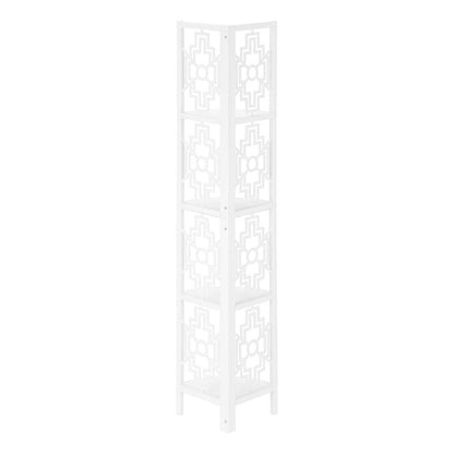 62" White Metal Corner Bookcase HomeRoots