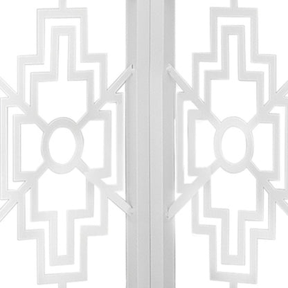 62" White Metal Corner Bookcase HomeRoots