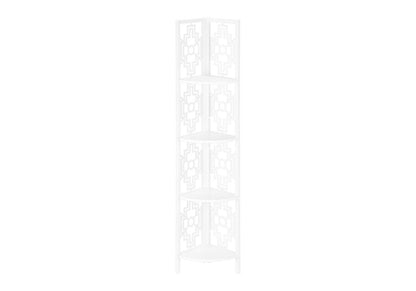 62" White Metal Corner Bookcase HomeRoots