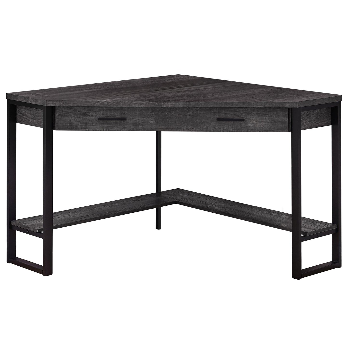 42" Black Corner Computer Desk - FurniFindUSA