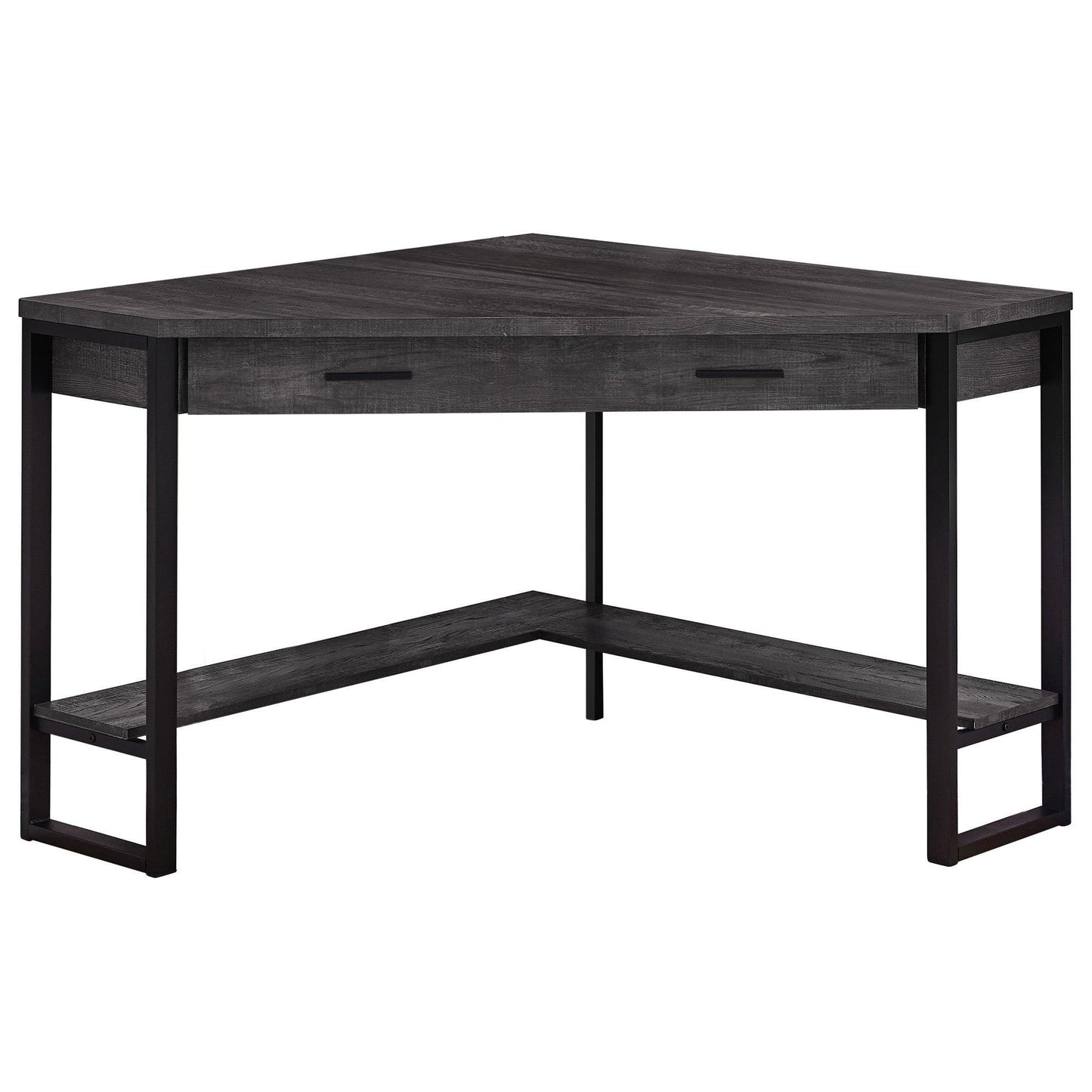 42" Black Corner Computer Desk - FurniFindUSA