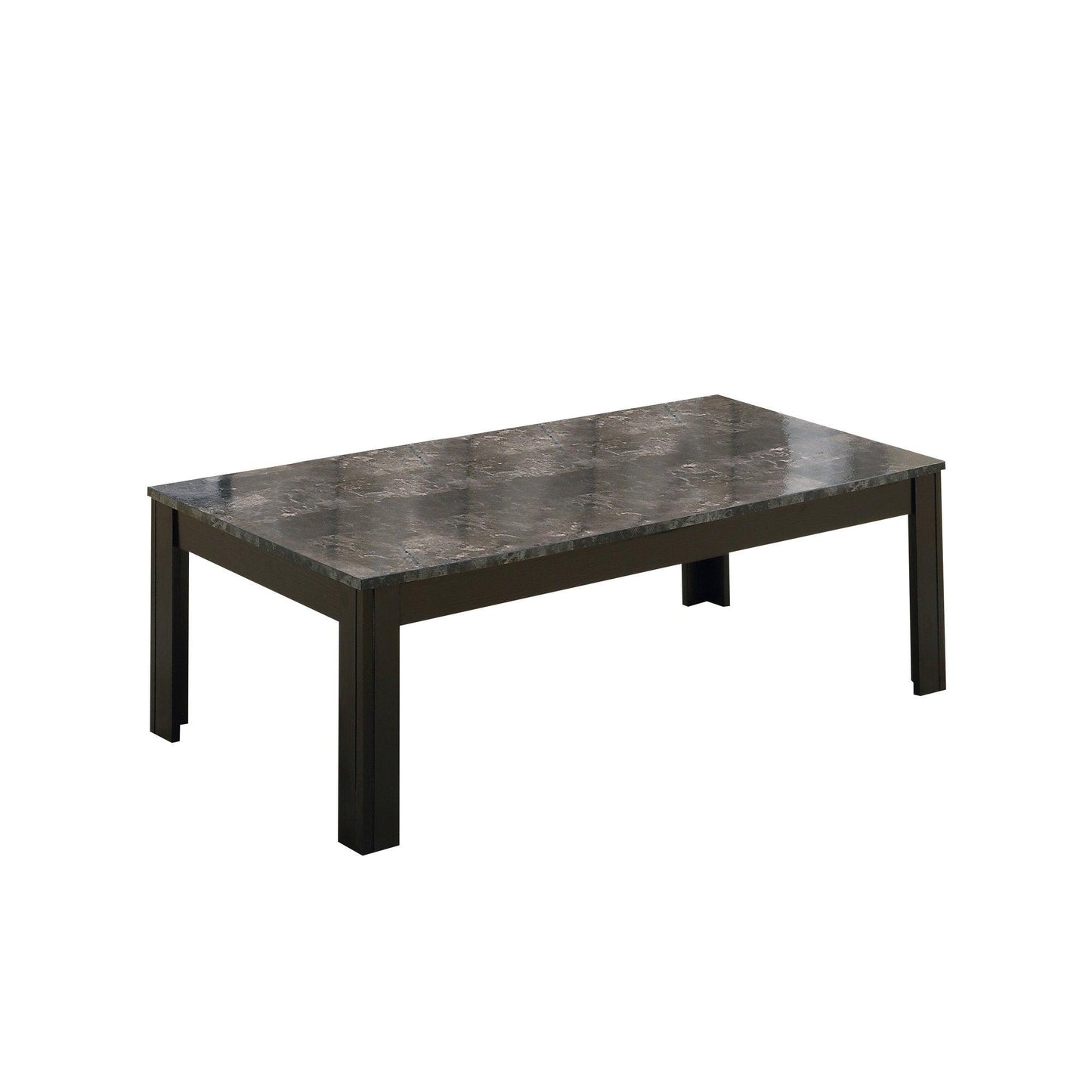 Black Grey Marble-Look Top Table Set - 3Pcs Set - FurniFindUSA