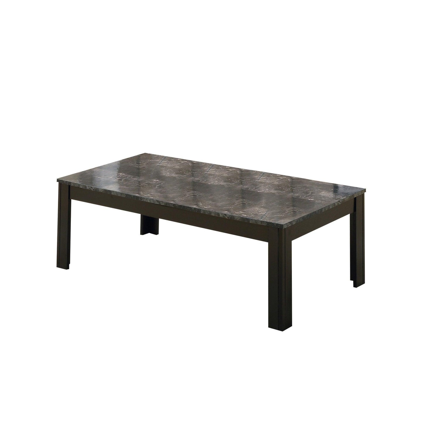 Black Grey Marble-Look Top Table Set - 3Pcs Set - FurniFindUSA
