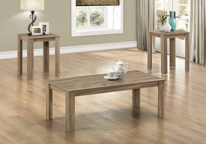 Set of Three 44" Taupe Coffee Table HomeRoots