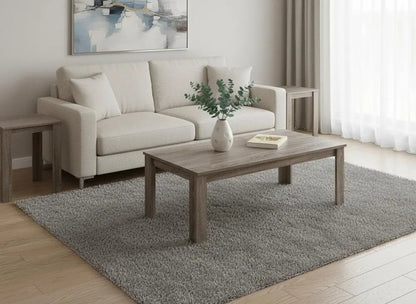 Set of Three 44" Taupe Coffee Table HomeRoots