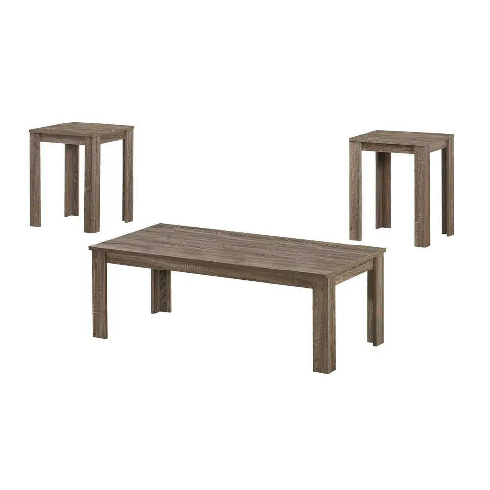 Set of Three 44" Taupe Coffee Table HomeRoots