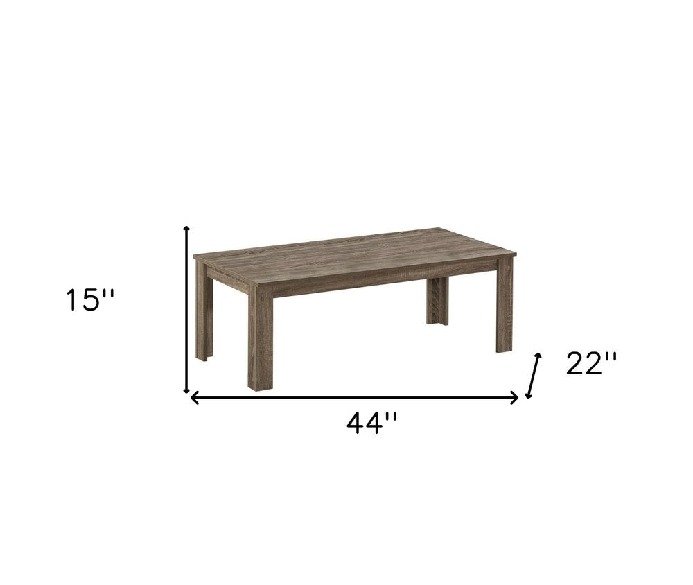 Set of Three 44" Taupe Coffee Table HomeRoots