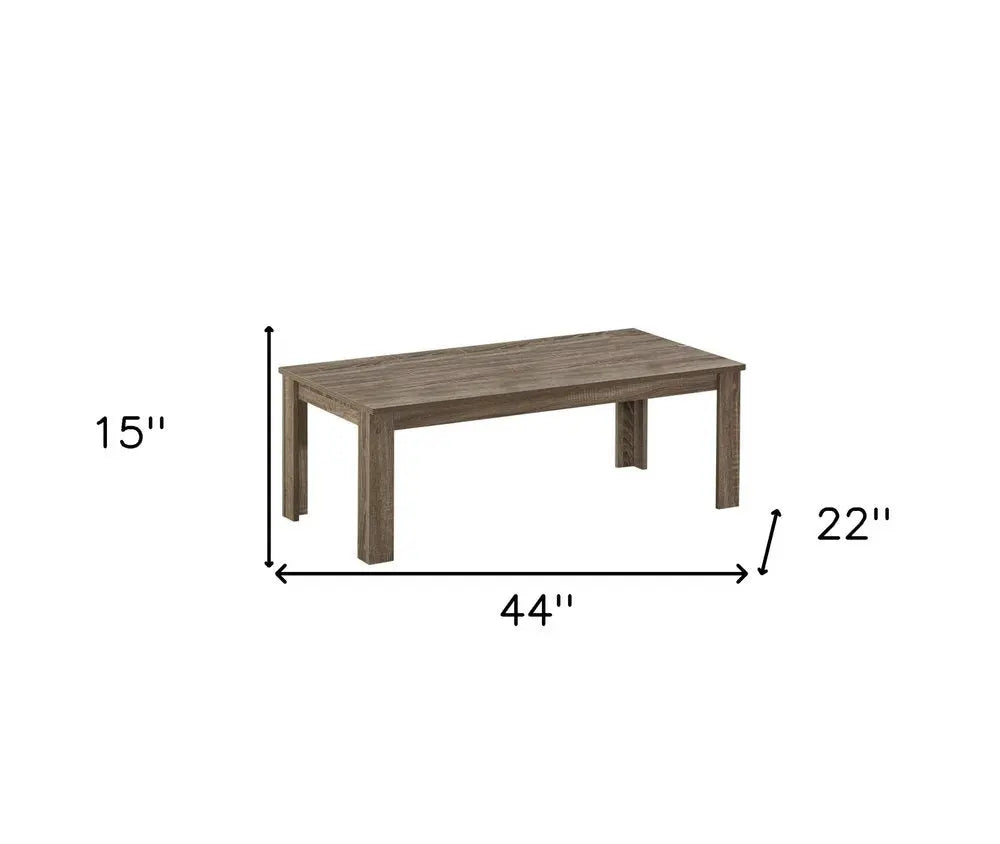 Set of Three 44" Taupe Coffee Table HomeRoots