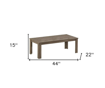 Set of Three 44" Taupe Coffee Table HomeRoots