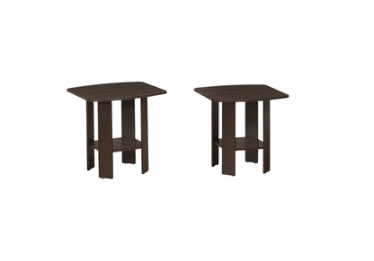 Set of Three 36" Brown Coffee Table With Shelf HomeRoots