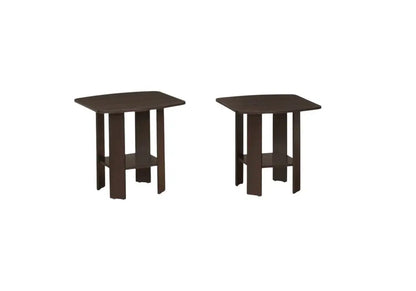 Set of Three 36" Brown Coffee Table With Shelf HomeRoots