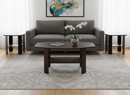 Set of Three 36" Brown Coffee Table With Shelf HomeRoots