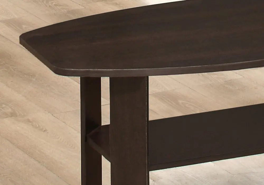 Set of Three 36" Brown Coffee Table With Shelf HomeRoots