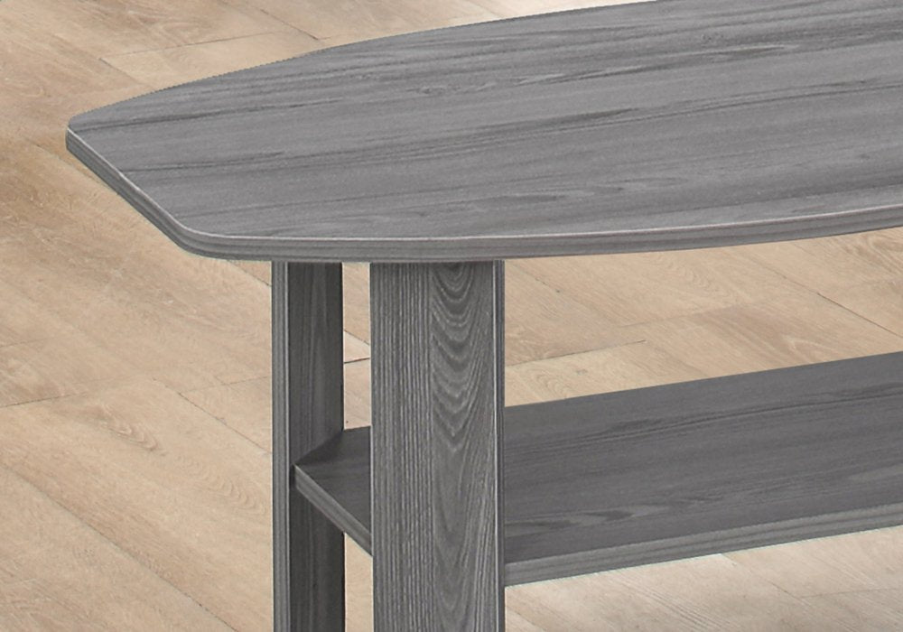 Set of Three 36" Gray Coffee Table With Shelf HomeRoots
