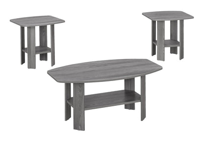 Set of Three 36" Gray Coffee Table With Shelf HomeRoots