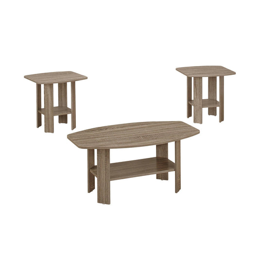 Dark Taupe Table Set - 3Pcs Set - FurniFindUSA