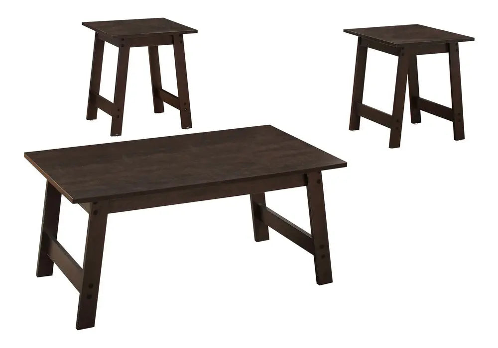 Set of Three 36" Espresso Coffee Table HomeRoots
