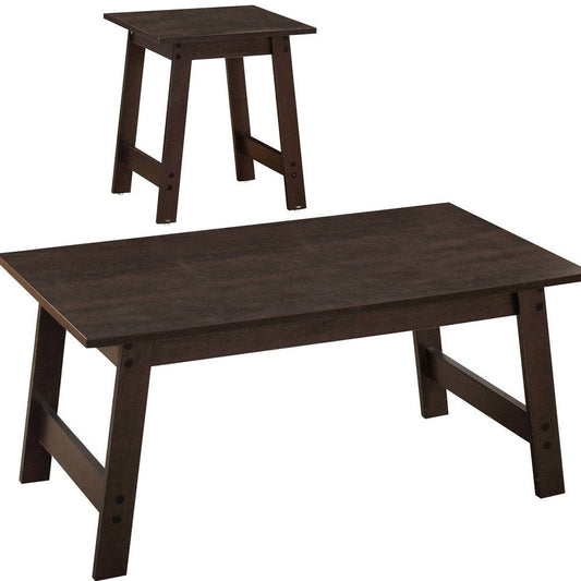 Set of Three 36" Espresso Coffee Table HomeRoots