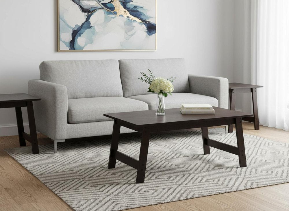 Set of Three 36" Espresso Coffee Table HomeRoots