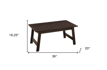 Set of Three 36" Espresso Coffee Table HomeRoots