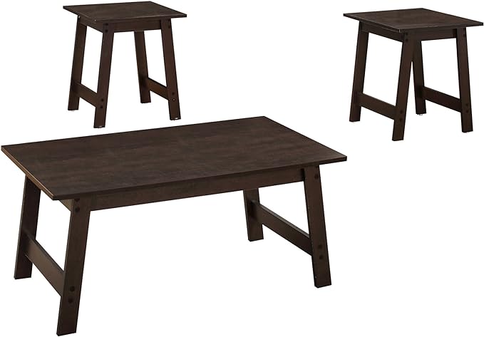 Set of Three 36" Espresso Coffee Table