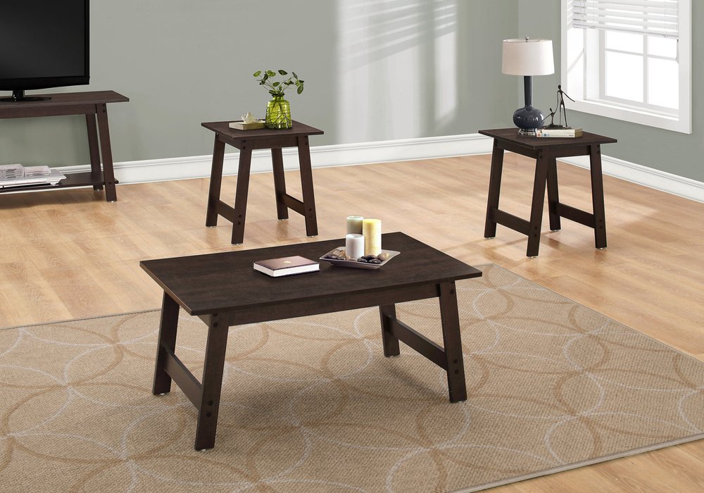 Set of Three 36" Espresso Coffee Table HomeRoots