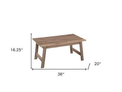 Set of Three 36" Taupe Coffee Table HomeRoots