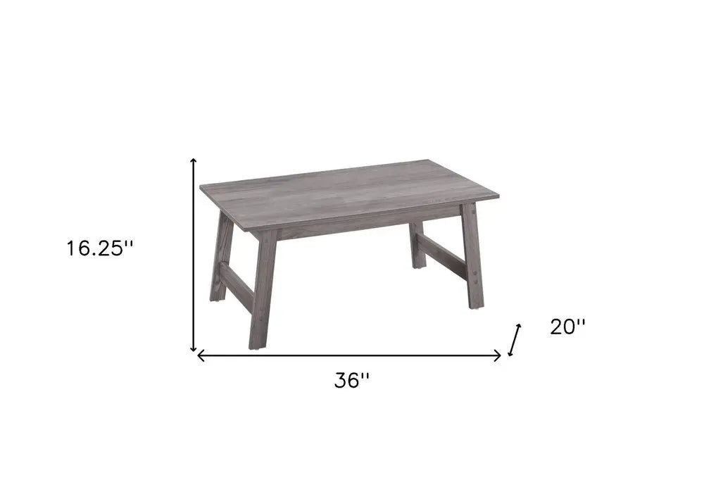 Set of Three 36" Gray Coffee Table HomeRoots
